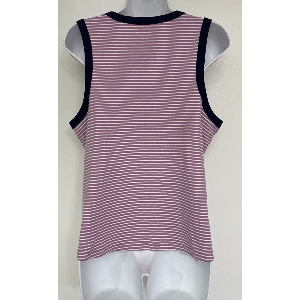 WOMEN'S OLD NAVy STRIPE RIB-KNIT TANK TOP - SIZE XL Petite B16 - Picture 4 of 5